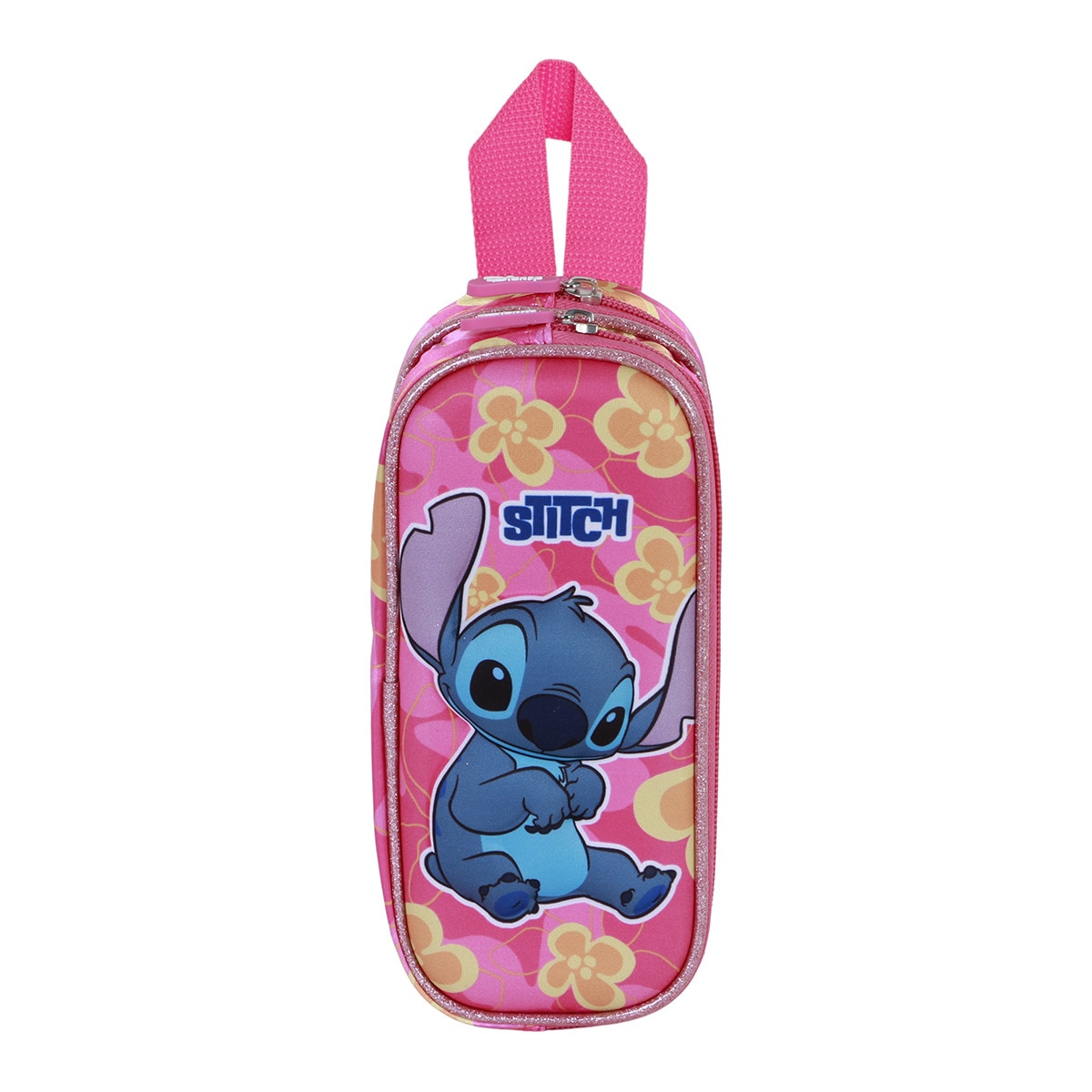 Estuche portatodo doble 3D Lilo y Stitch cute Disney Karactermania rosa Rosa-2