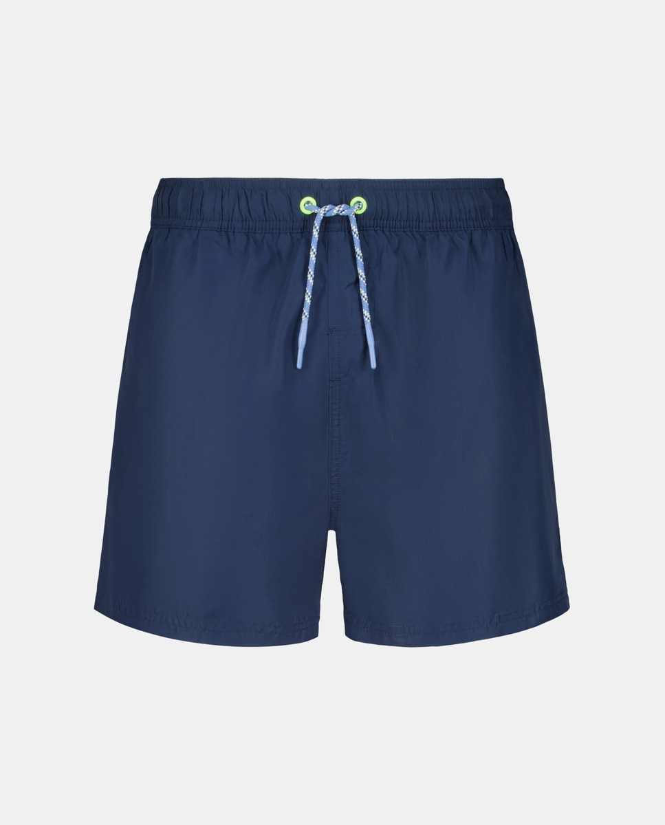 Calções de Banho Lisos Quick Dry Azul-marinho-3