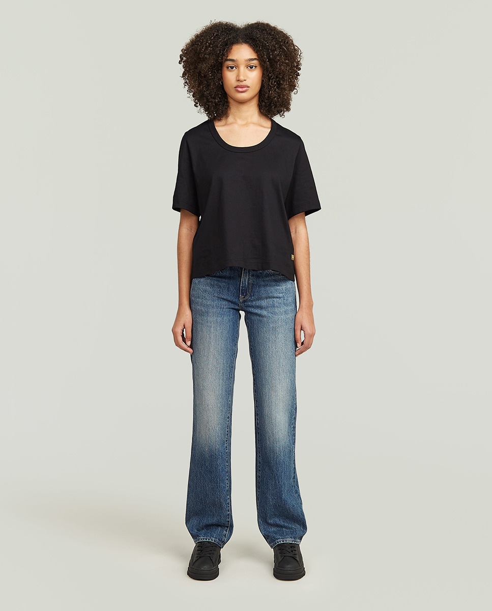 Jeans G-Low Straight de Cintura Baixa e Pernas Direitas Azul-1