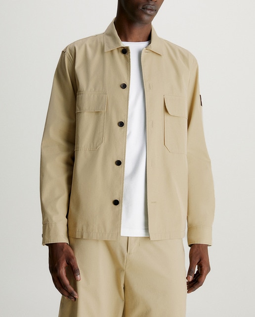 Imagen 0 de Sobrecamisa de sarga de mezcla de algodón de hombre