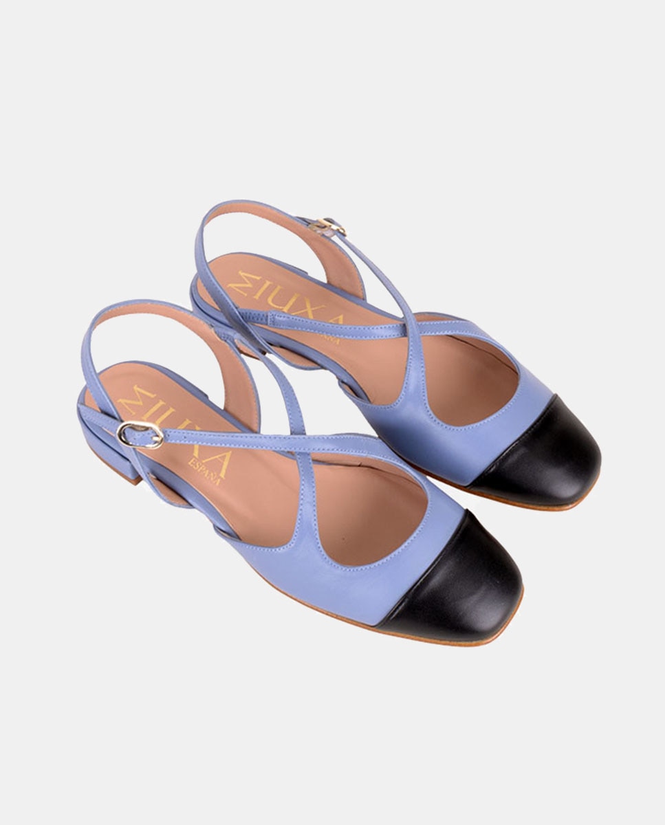 Sapatos Tipo Mules em Pele Denim-3