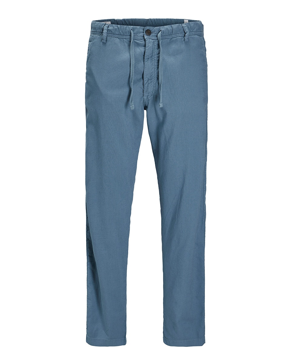 Joggers com Cordões e Cintura Subida Azul-9
