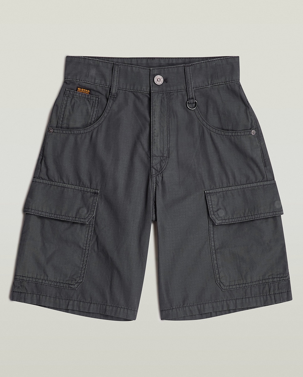 Bermudas Cargo Regular Cinzento-7