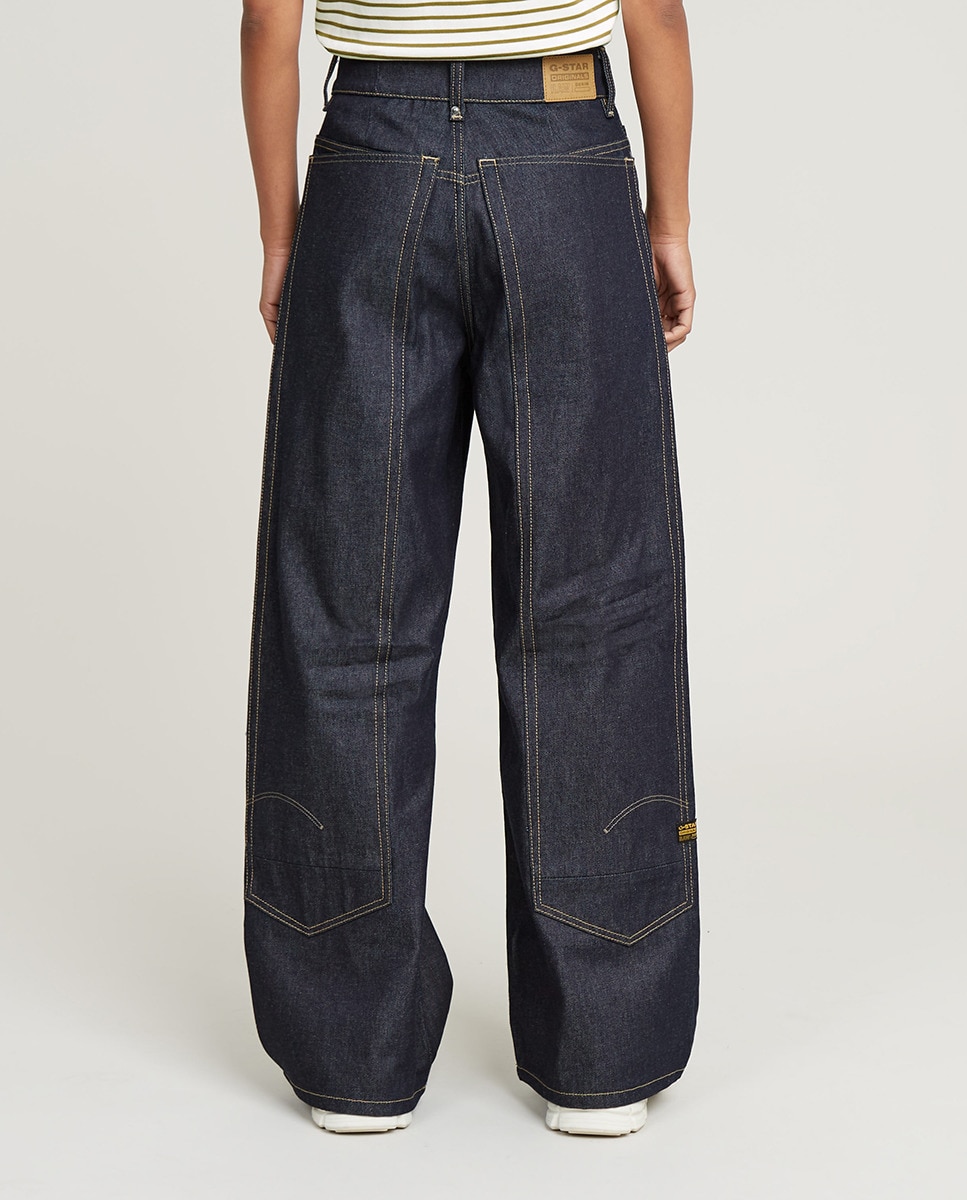 Jeans Skater de Cintura Subida Azul-3