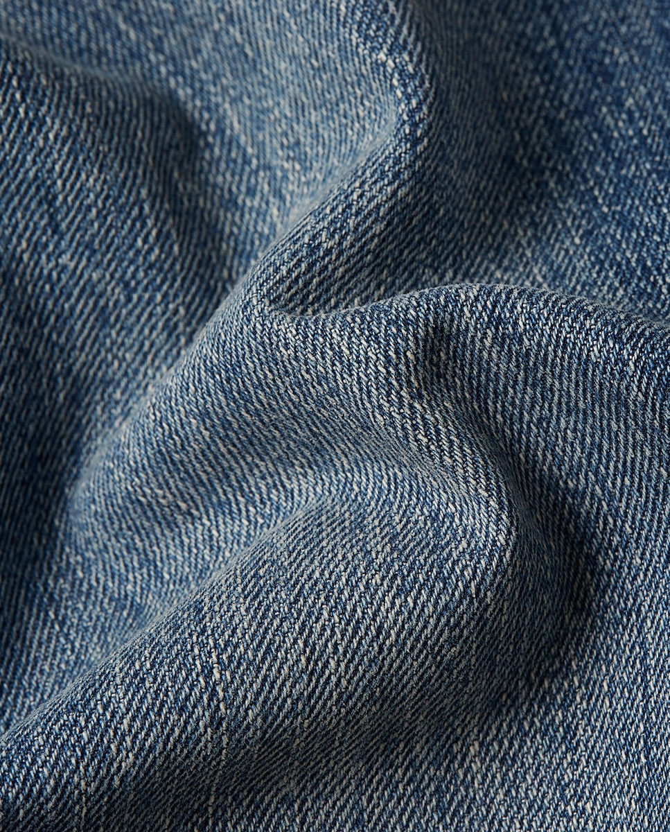 Jeans G-Low Straight de Cintura Baixa e Pernas Direitas Azul-6