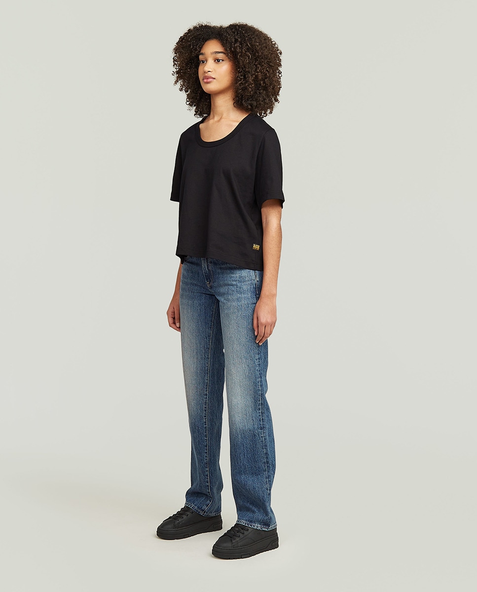 Jeans G-Low Straight de Cintura Baixa e Pernas Direitas Azul-5