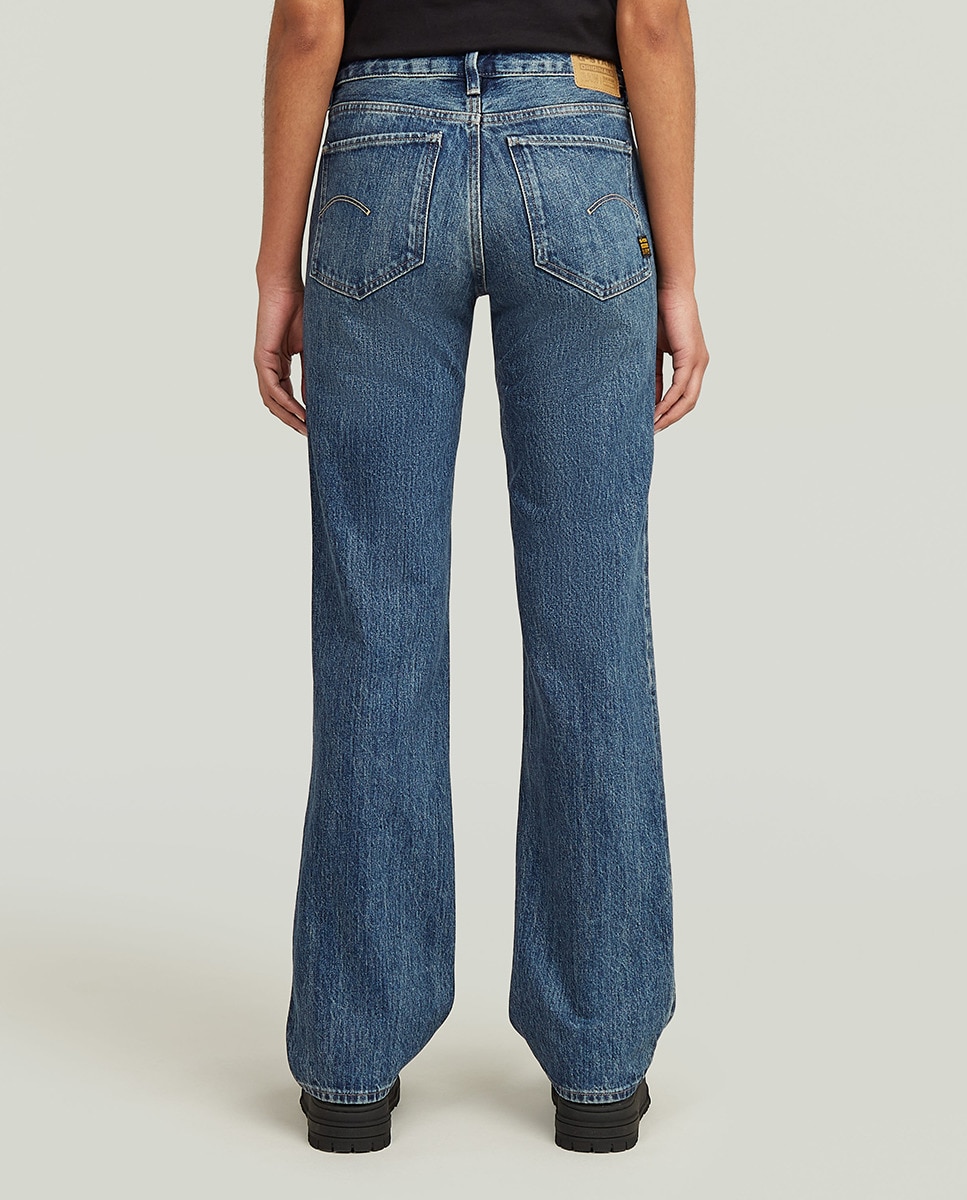 Jeans G-Low Straight de Cintura Baixa e Pernas Direitas Azul-3