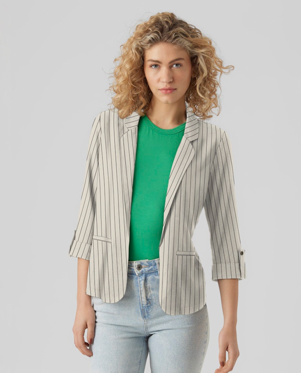 Blazer Clássico Aberto Cru-1