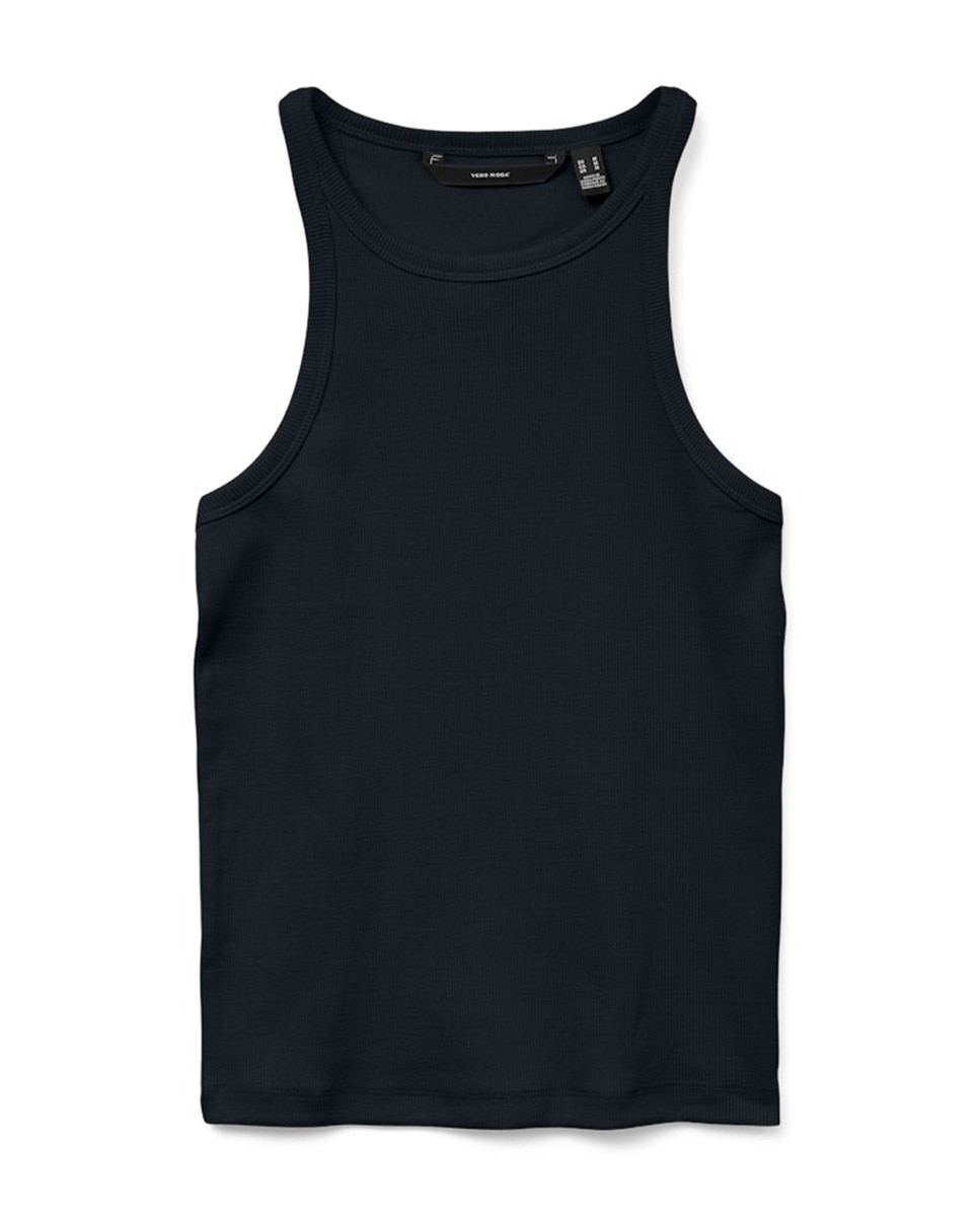 Top Básico com Gola Halter e em Algodão Preto-5
