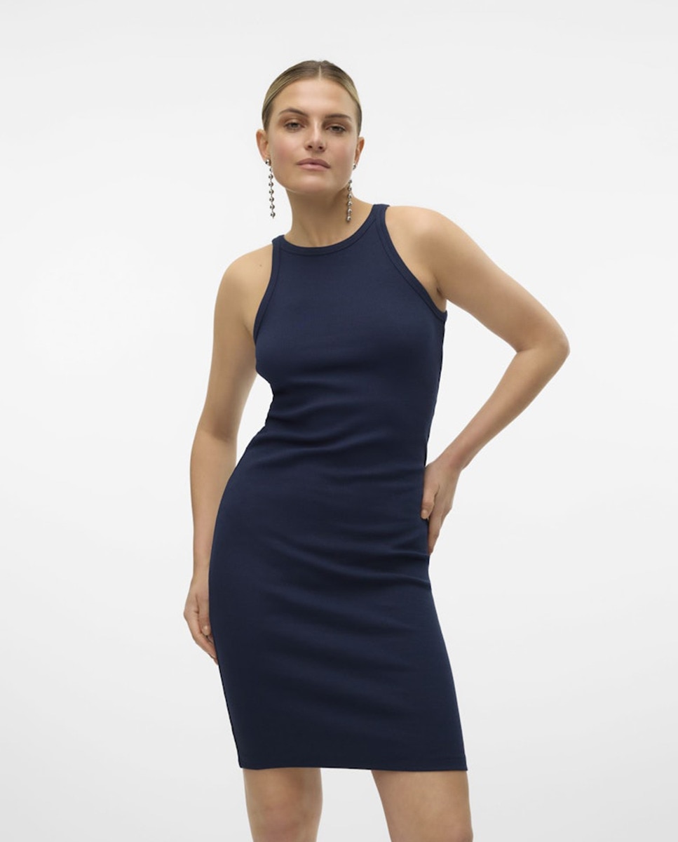 Vestido Midi Cintado Azul-marinho-6