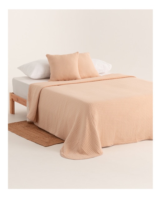 Imagen 0 de Colcha jacquard ligera Bora Beige