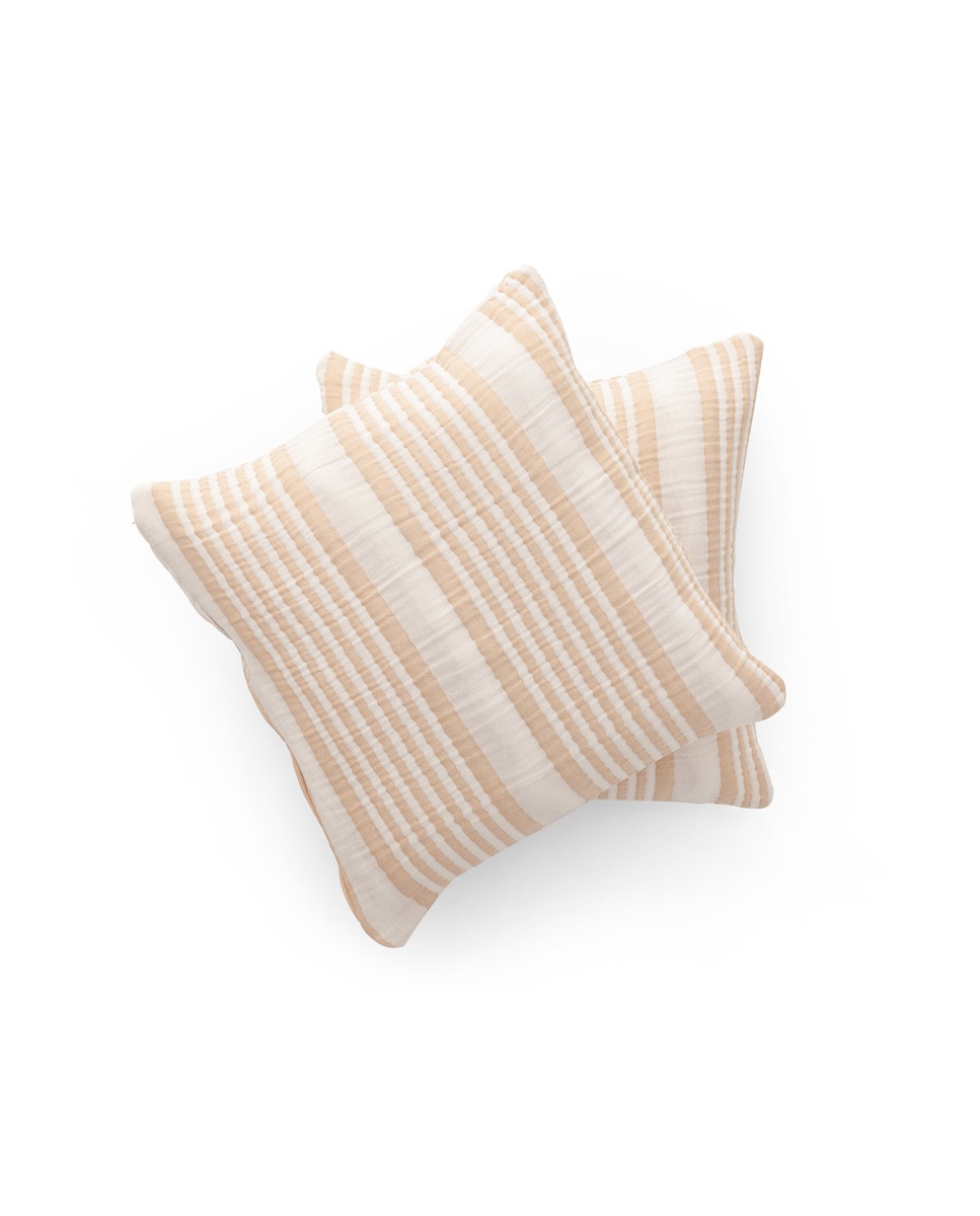 Imagen 0 de Pack 2 Fundas cojín jacquard Beige