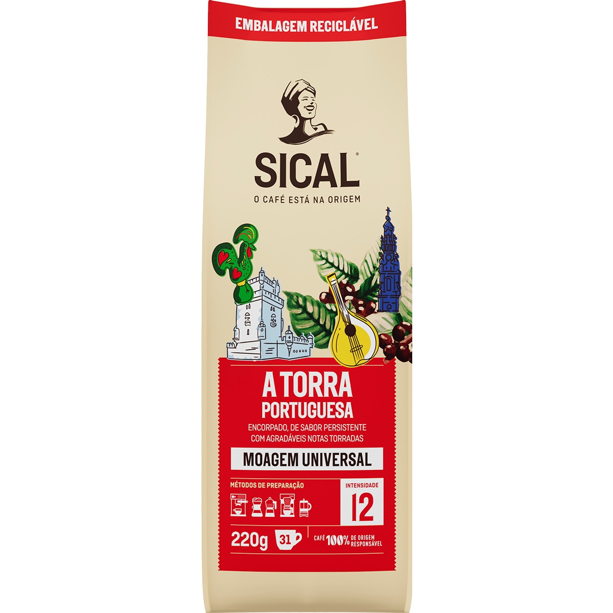 Café Moído a Torra Portuguesa embalagem 250 g