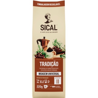 Café Tradição de Moagem Universal embalagem 220 g - Sical