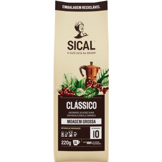 Café Moagem Grossa 5 Estrelas embalagem 220 g - Sical