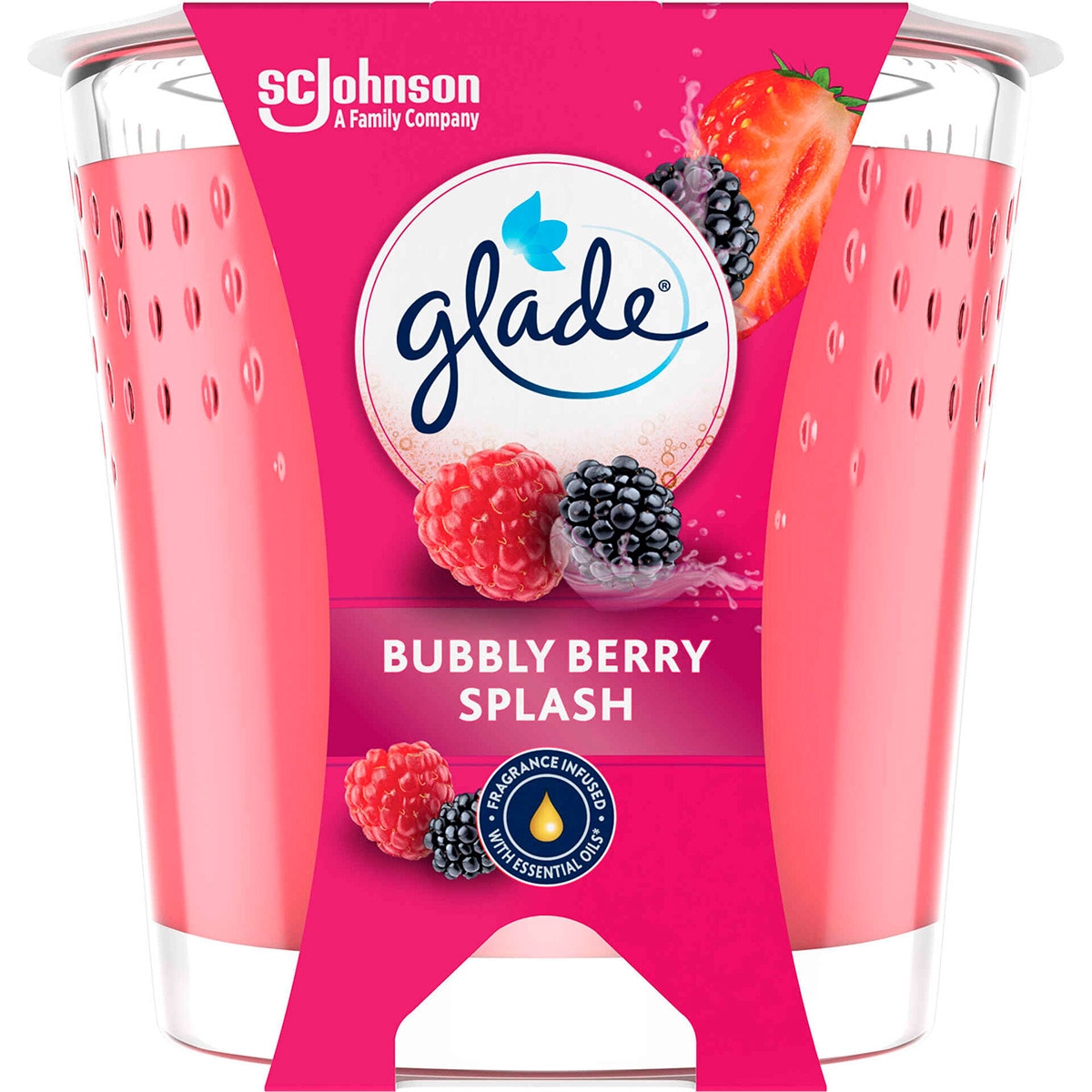 Ambientador Vela Berry Splash embalagem 112 g