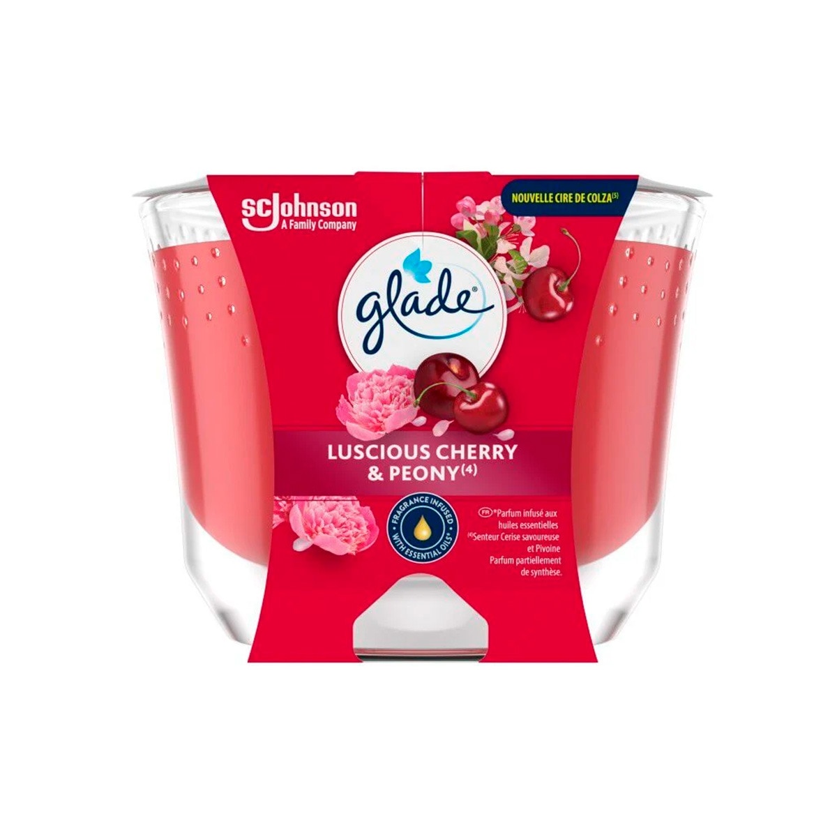 Vela Longa Duração Cherry & Peony embalagem 204 g