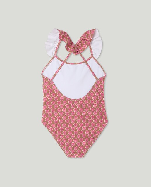 Bañador niña con estampado de flores