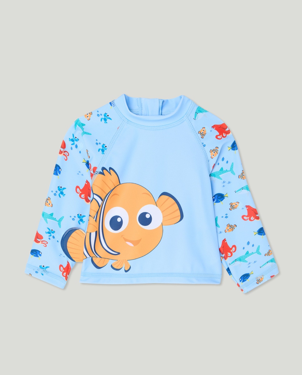 T-shirt de Bebé UPF+50 da Licença Nemo Azul-marinho-1