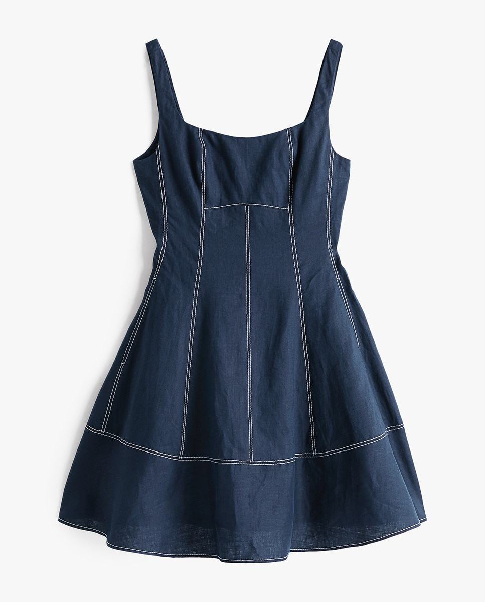 TH X SRG Vestido Curto de Alças Azul-marinho-5