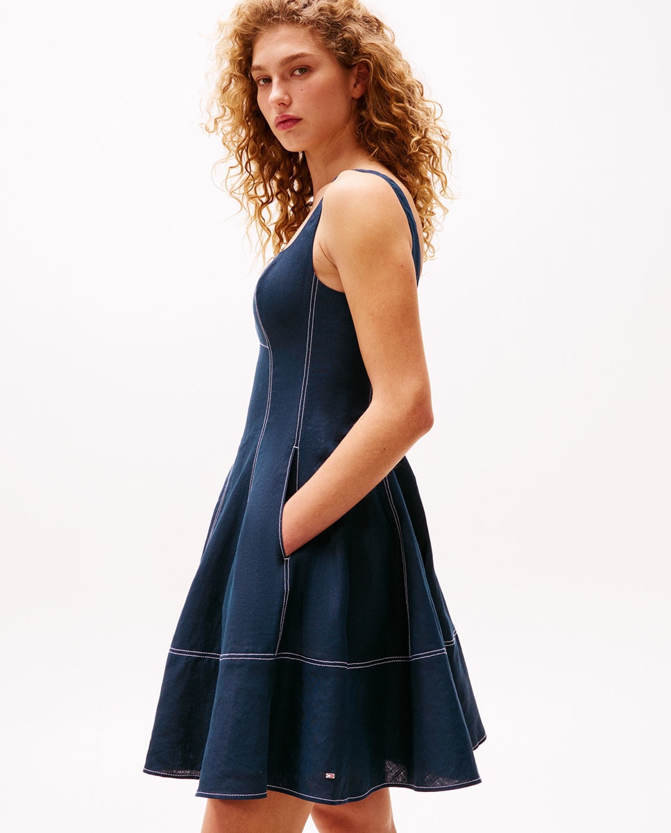 TH X SRG Vestido Curto de Alças Azul-marinho-4