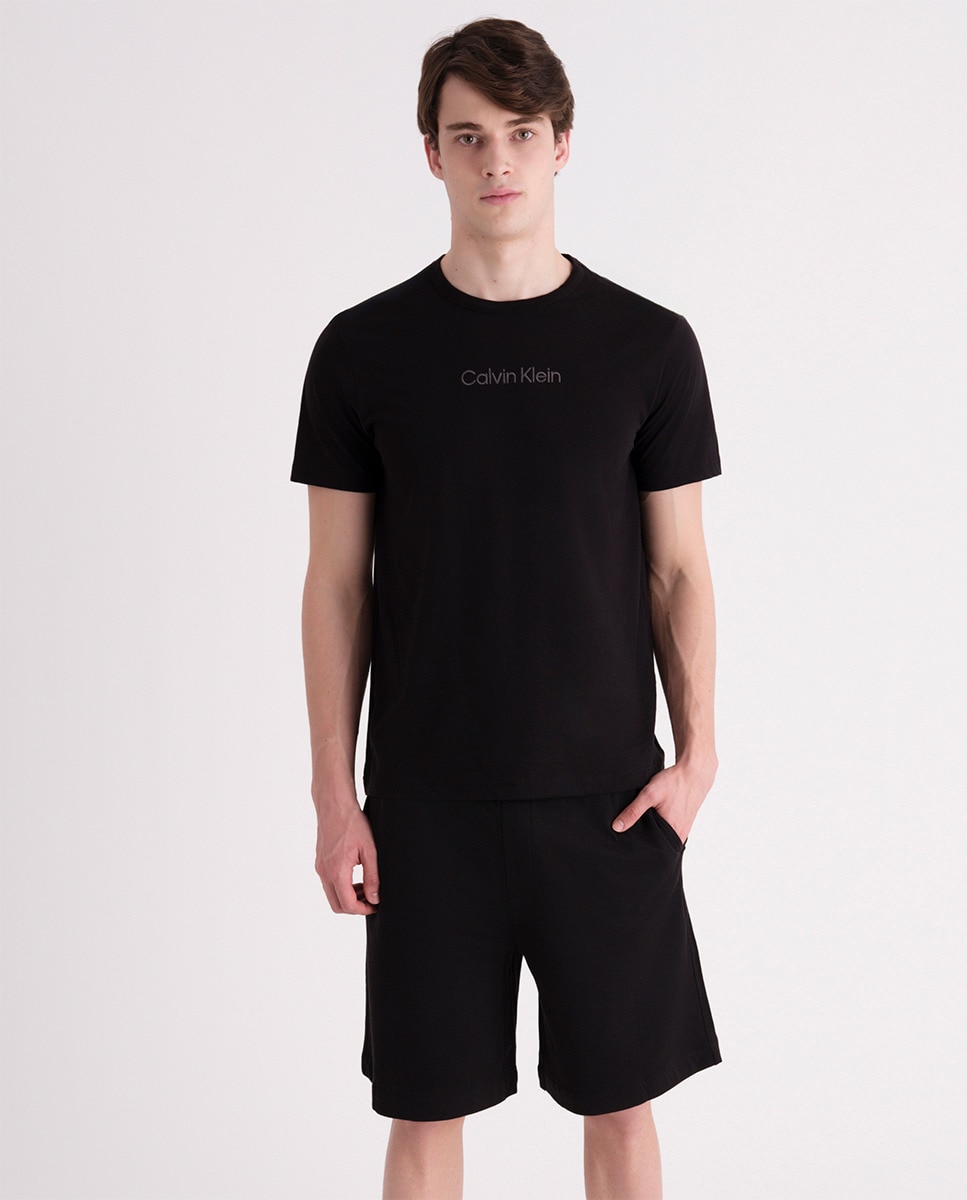 Conjunto de Pijama Curto Preto-3