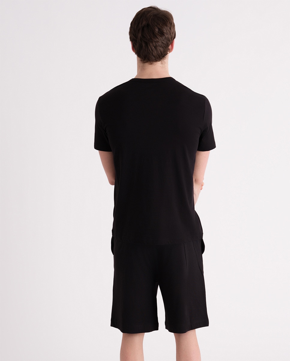 Conjunto de Pijama Curto Preto-2