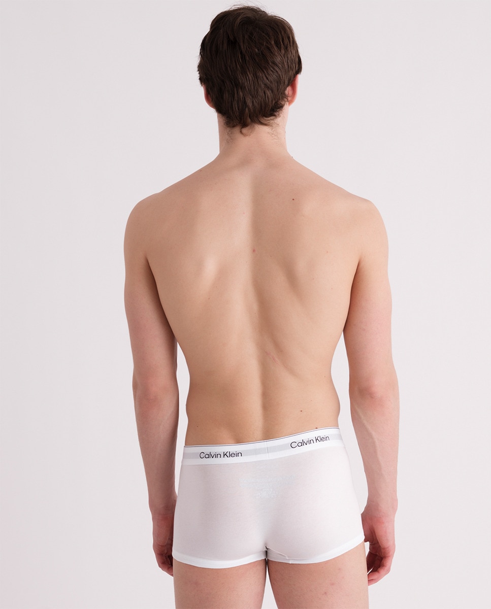 Pack de 3 Boxers Justos de Cintura Baixa - Icon Cotton Stretch Branco-2