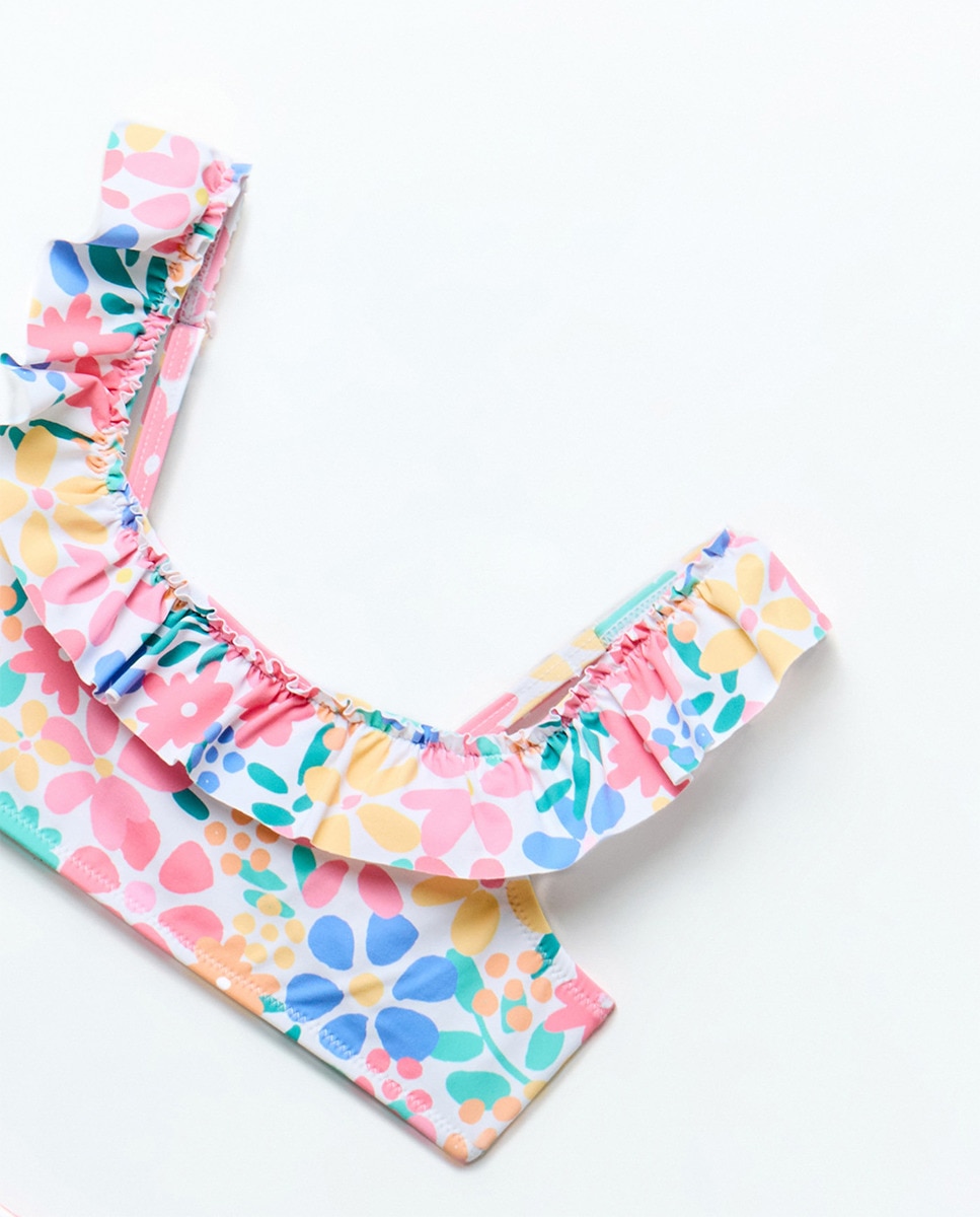 Biquíni com Estampado Floral Cru-2
