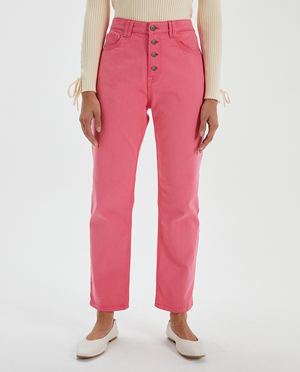 Imagen 0 de Pantalón básico cinco bolsillos color de mujer