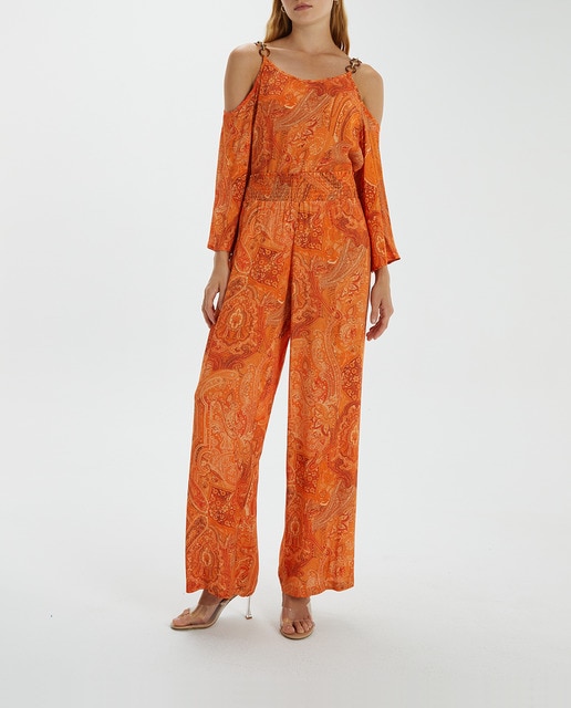 Imagen 0 de Pantalón de mujer ancho estampado goma elástica en cintura