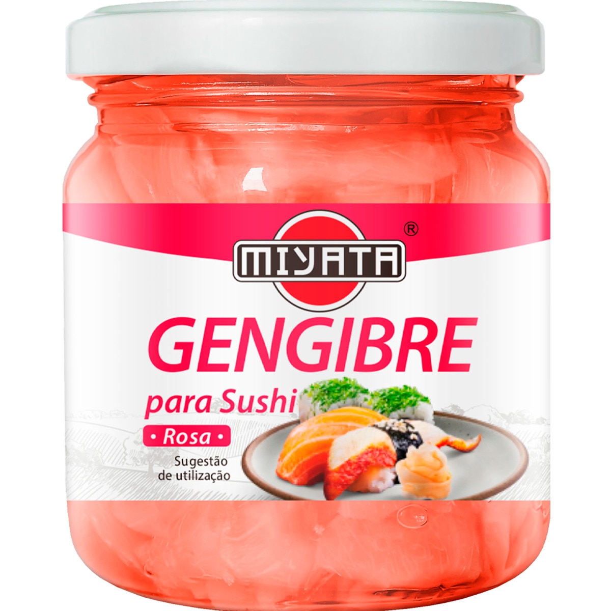 Gengibre Rosa para Sushi frasco 190 g
