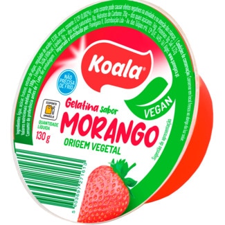 Gelatina Vegetal de Morango embalagem 130 g - Koala