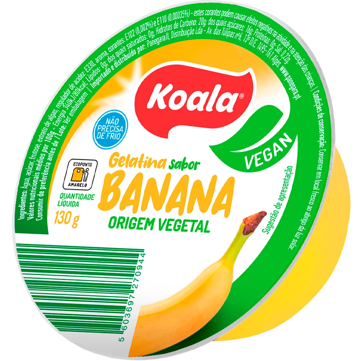 Gelatina Vegetal de Banana embalagem 130 g