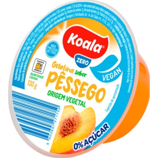 Gelatina de Pêssego Origem Vegetal 0% Açúcar embalagem 130 g - Koala