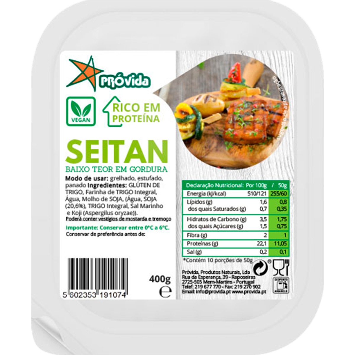 Seitan Fresco embalagem 400 g