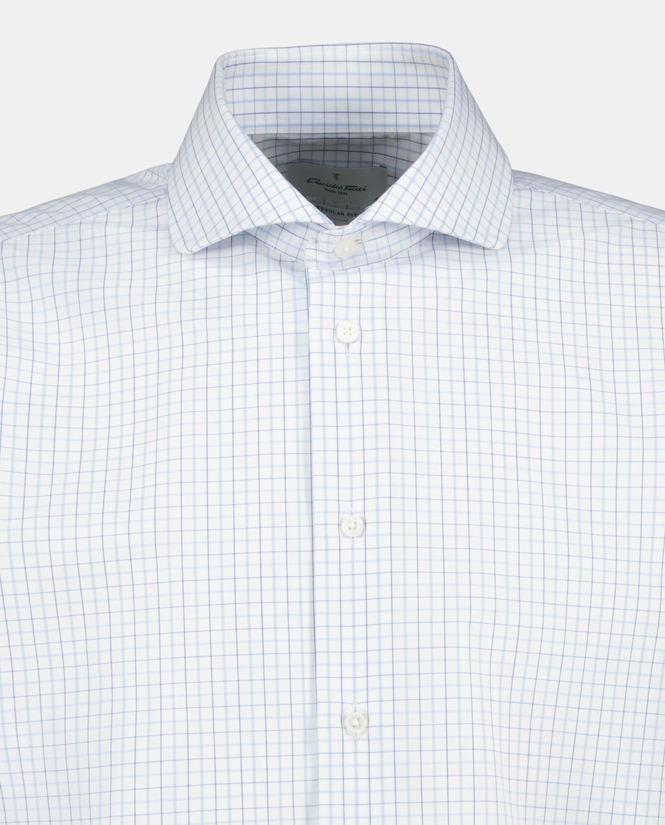 Camisa Clássica de Manga Comprida Non Iron Azul-5