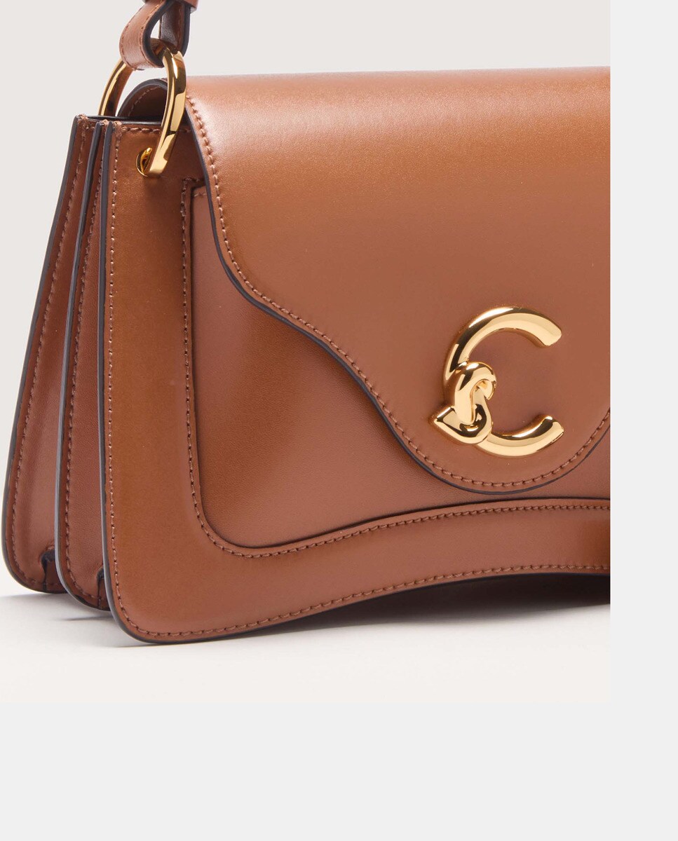 Bolso Coccinelle Hydole Small - Rafia Natural Y Asa De Piel Trenzada - Beige Para Mujer