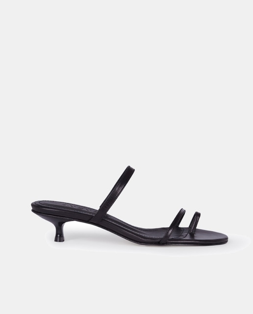 Imagem 0 de Kitten Heel Sandal In Leather