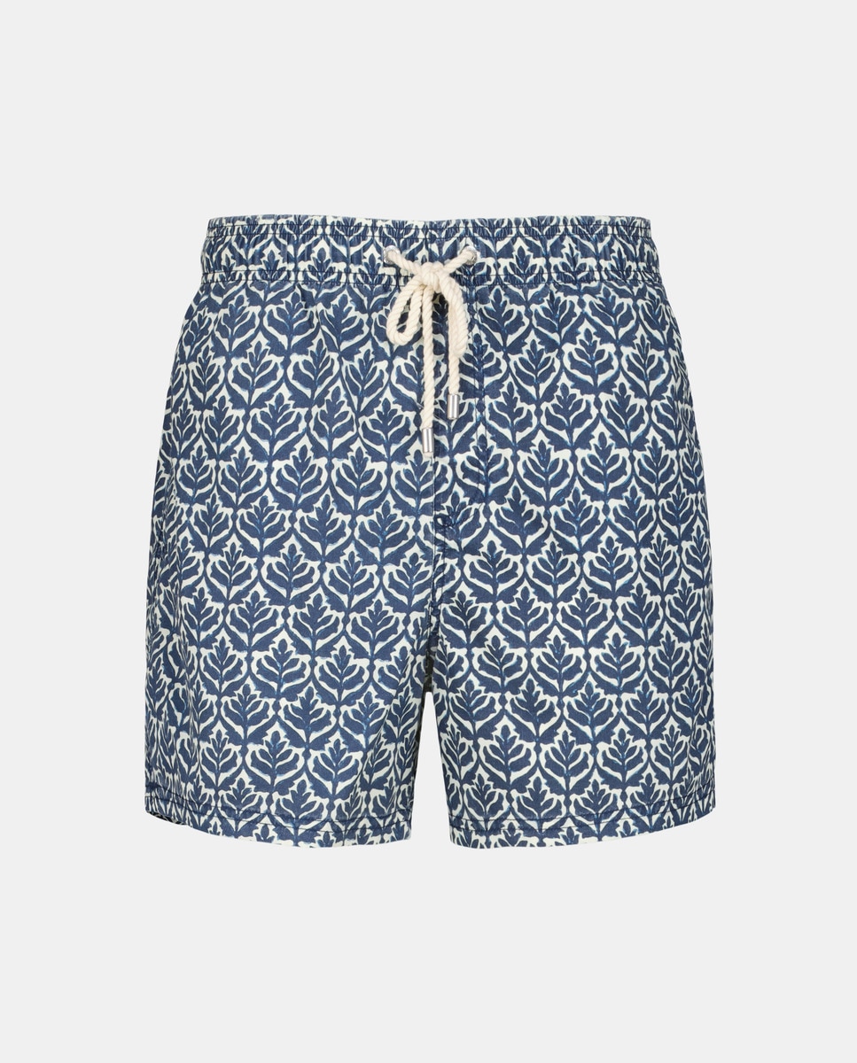 Calções de Banho com Cós Elástico Azul-marinho-3