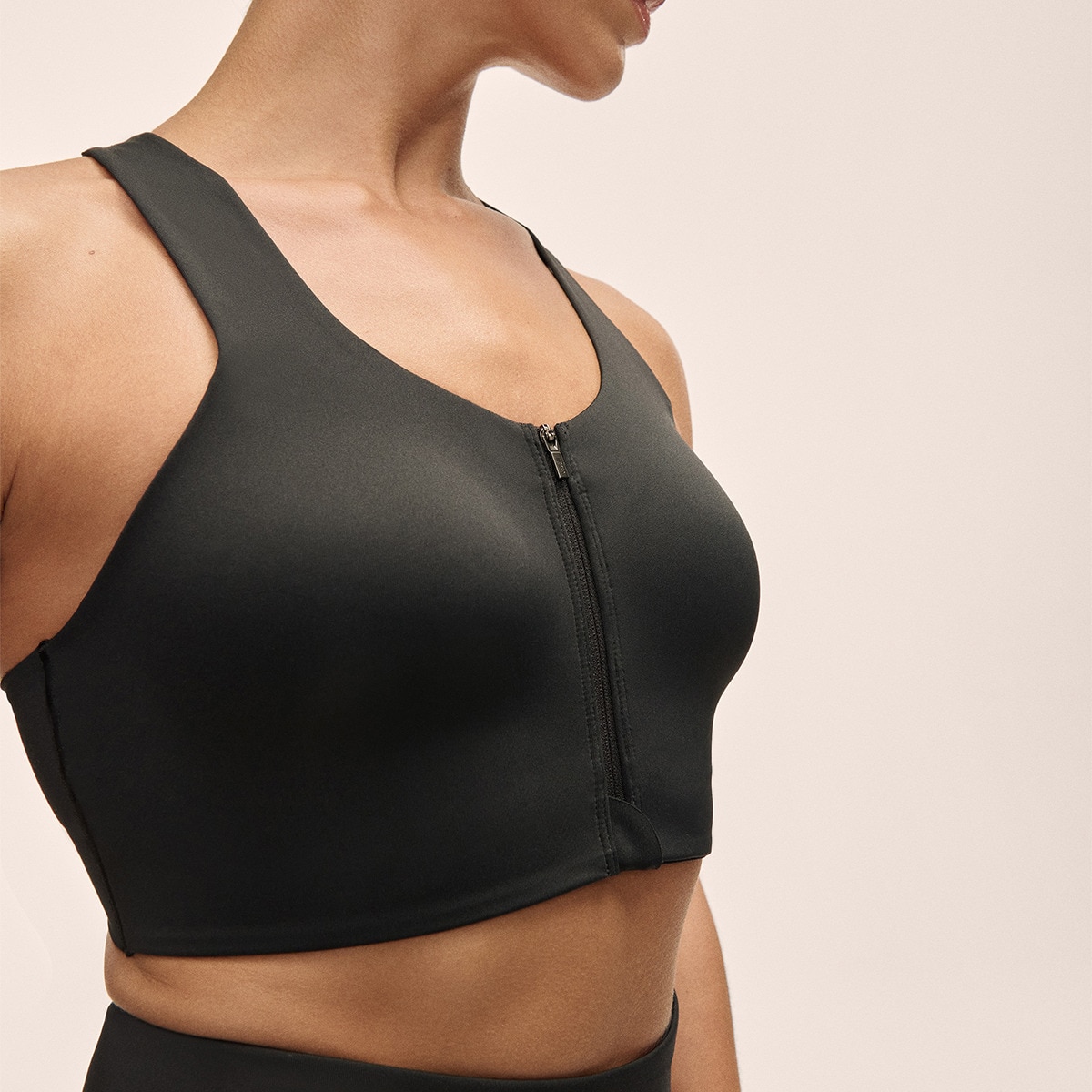 Top de Mulher Impact Zip Sport Preto-3