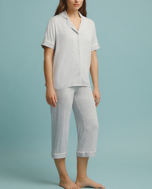 Imagen 0 de Pijama largo abierto masculino mujer