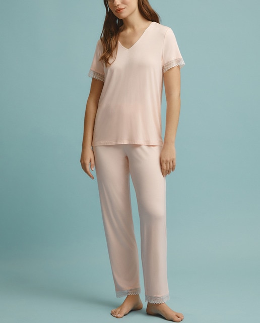 Imagen 0 de Camiseta pijama manga corta detalles encaje