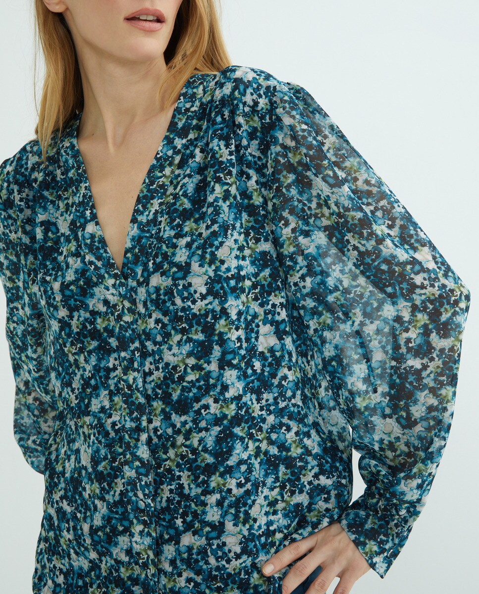 Blusa de manga comprida Multicolor-1