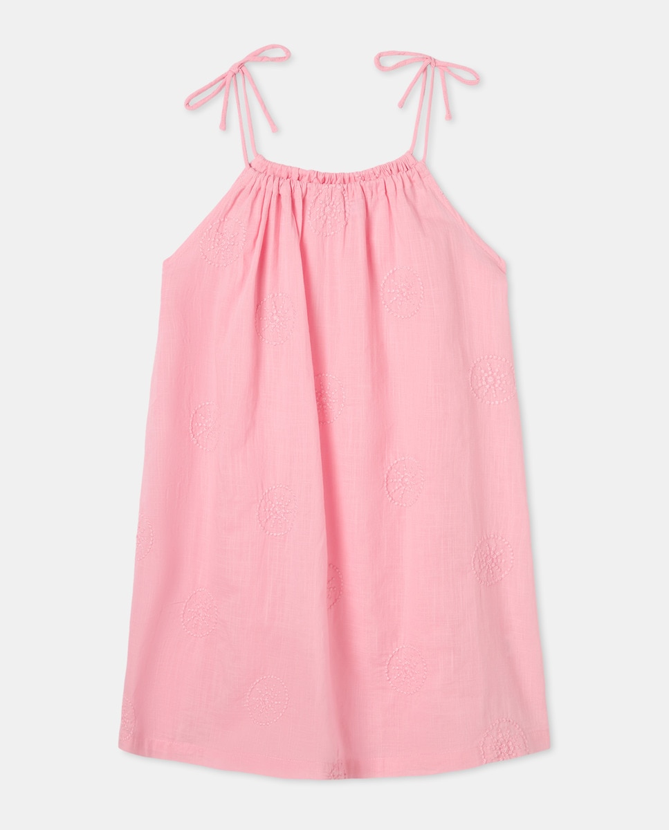 Vestido com Bordados 200 Rosa-4