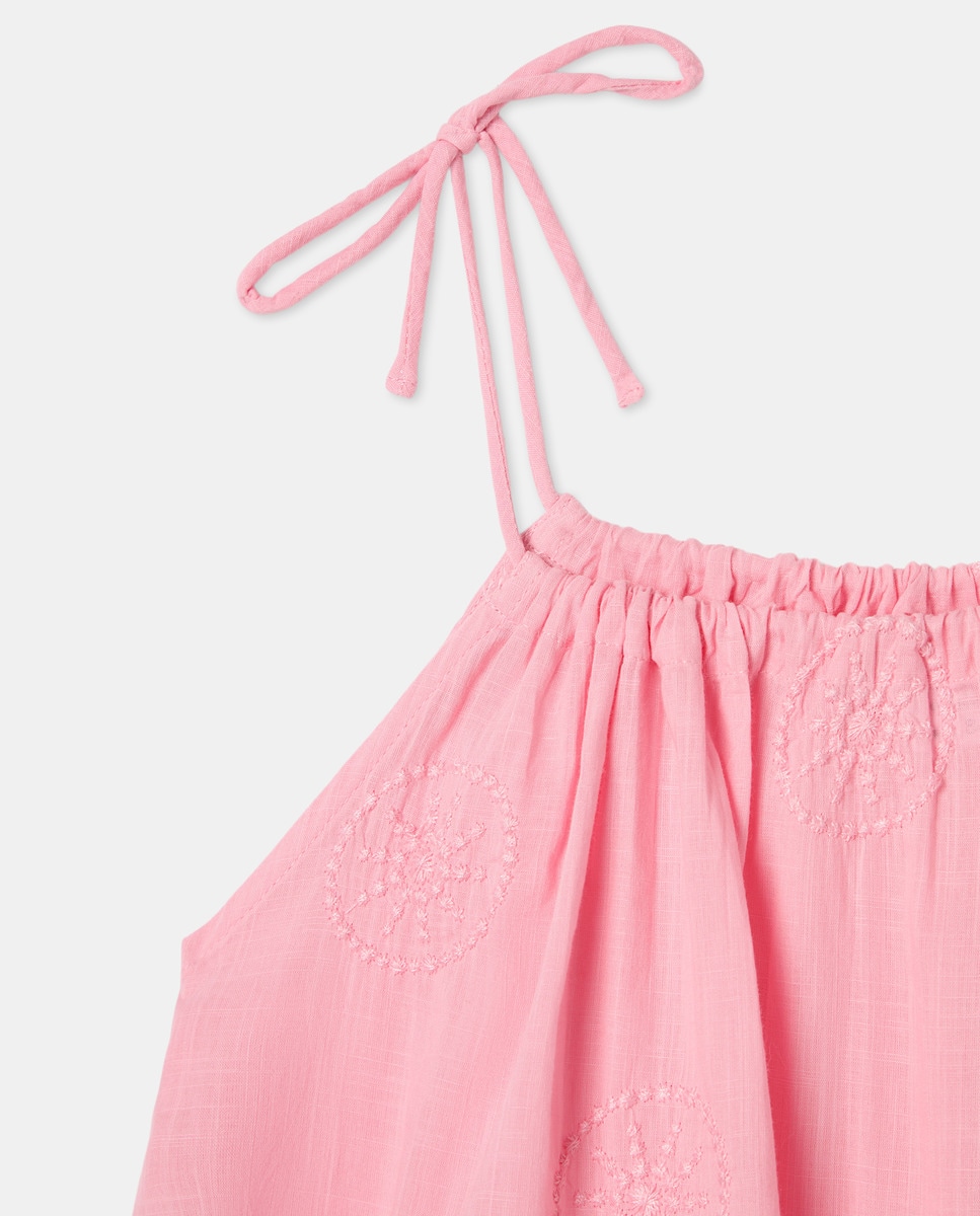 Vestido com Bordados 200 Rosa-5