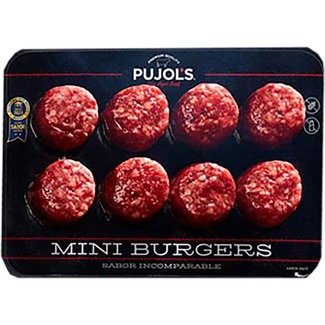 mini burger 8 unidades sin gluten y sin lactosa bandeja 240 g - Pujol's