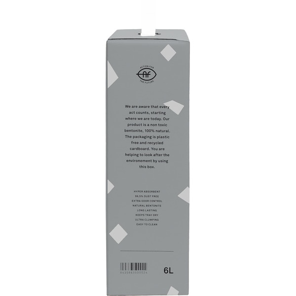 Ultra-clumping cat litter with active carbon container 6 l