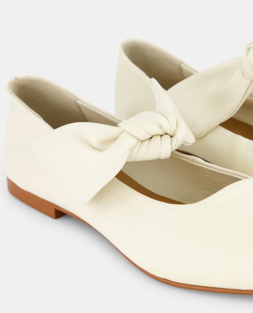 Bailarina de mujer de piel detalle lazo Crudo-5