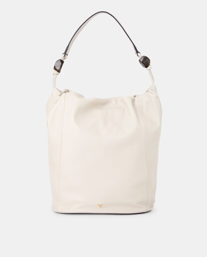 Imagen 0 de Shopper de piel con fruncido superior